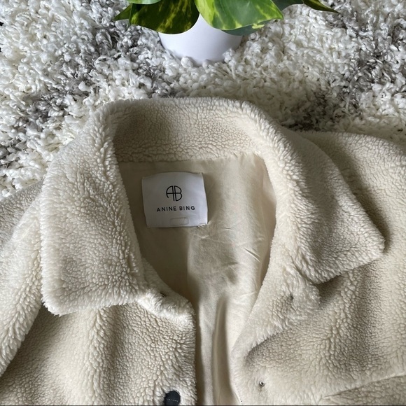 Anine Bing Rory Faux Sherpa Jacket Medium - Picture 11 of 14